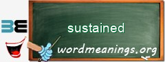 WordMeaning blackboard for sustained